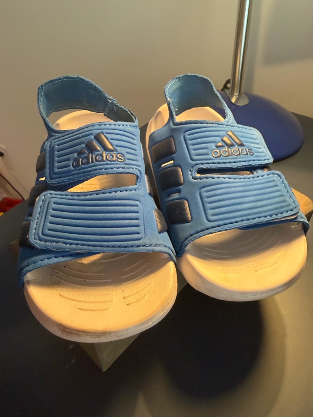adidas Kids Blue Hook-and-Loop Sport Sandals